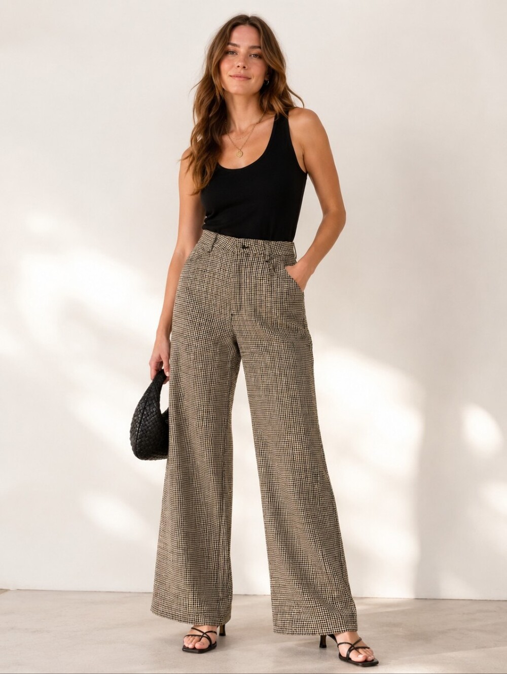 Rolla's Heidi Check High Rise Plaid Tailored Trouser Pants Size Small